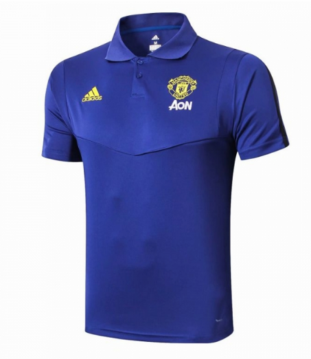 camisa de futbol manchester united 2019-2020 polo azul
